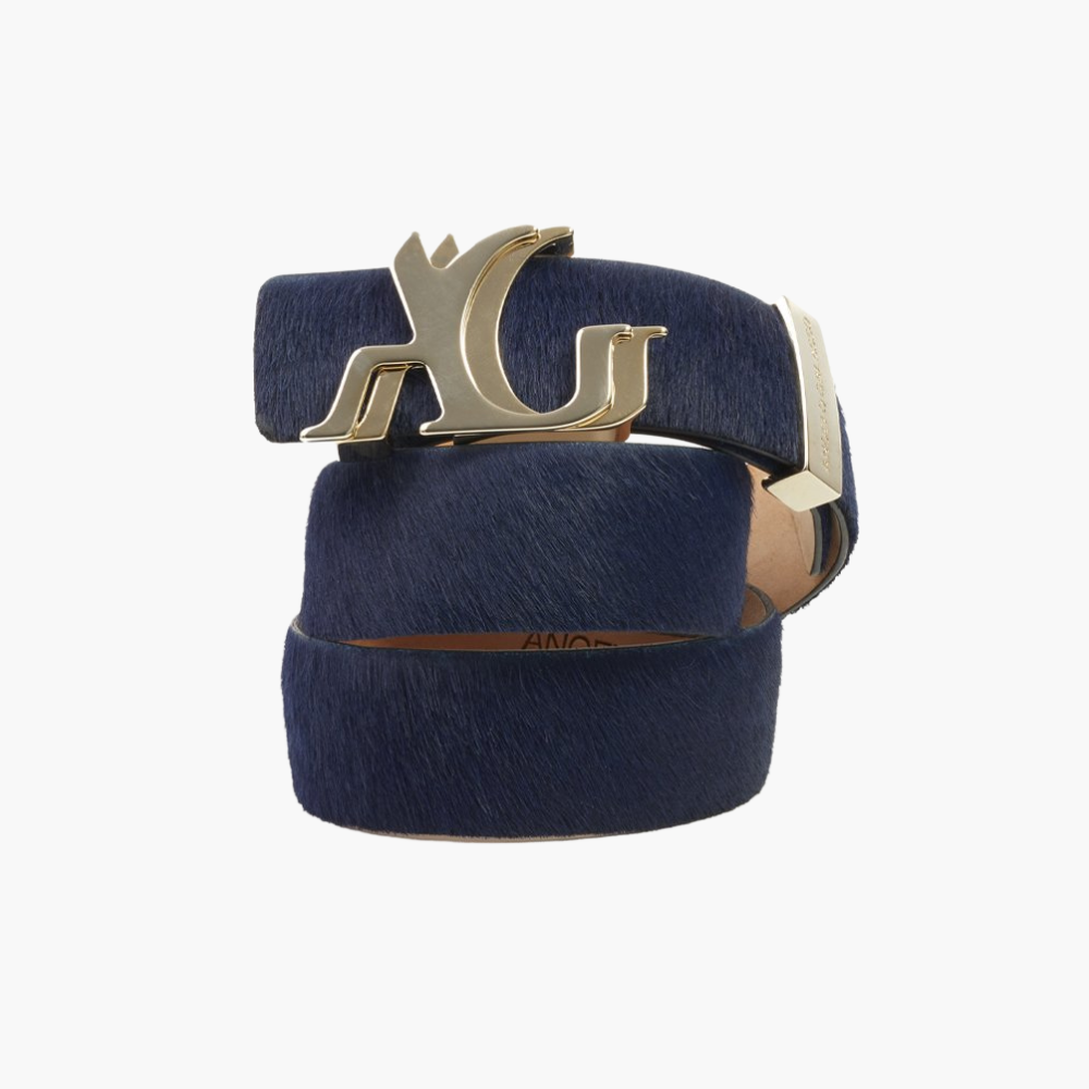 Blue Pony Skin Belt - 16WC01B704