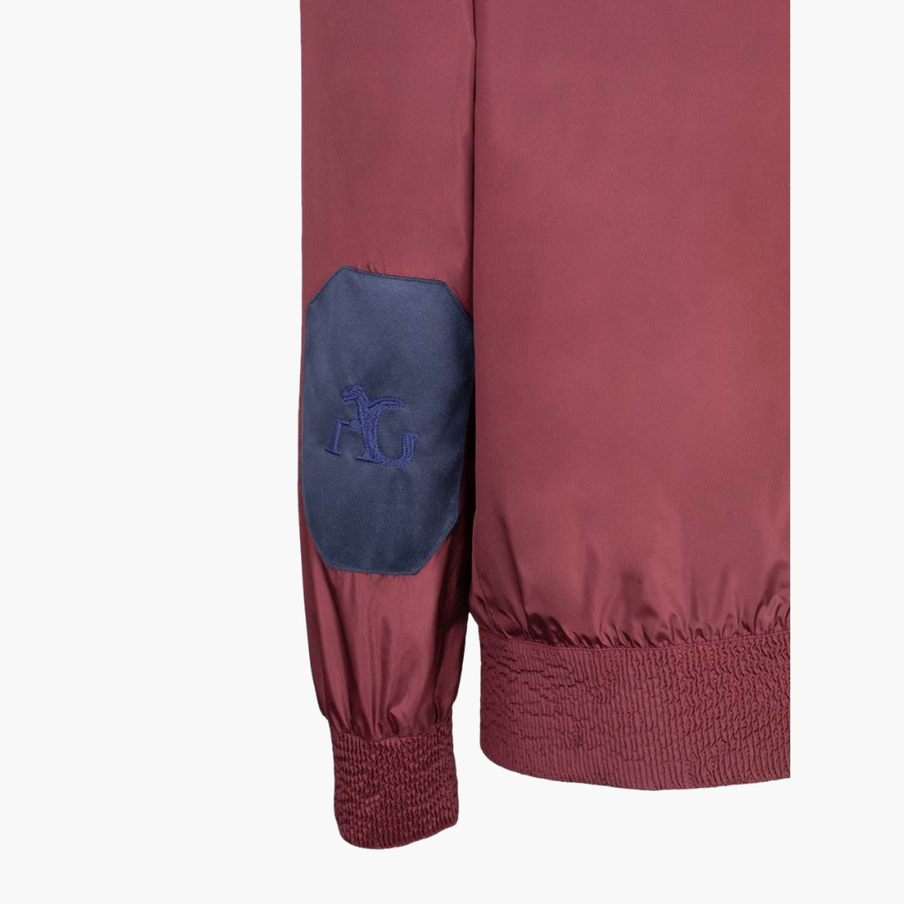 Red Nylon Bomber Jacket