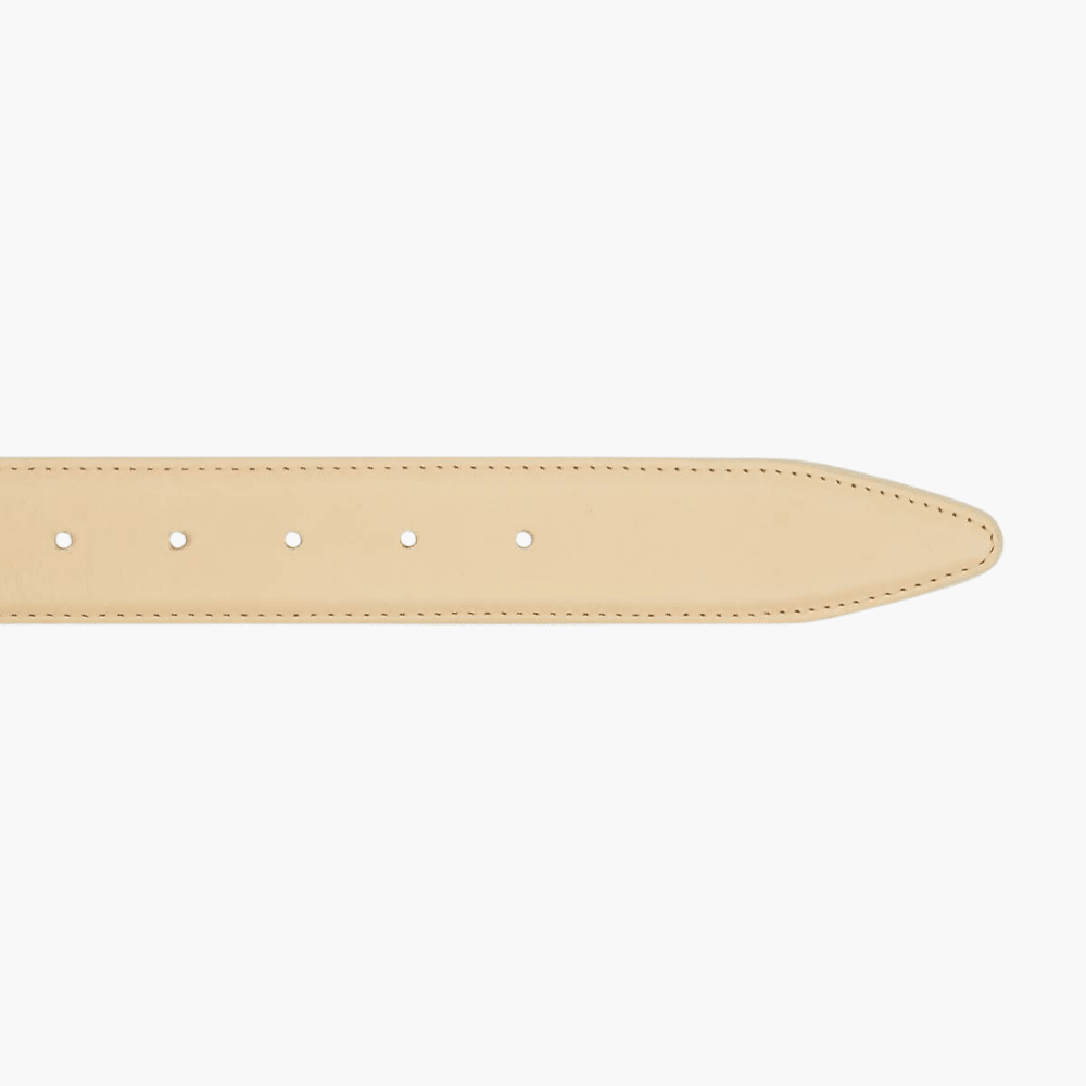 Sand Beige Calfskin Belt - Angelo Galasso - Luxury Italian Menswear London