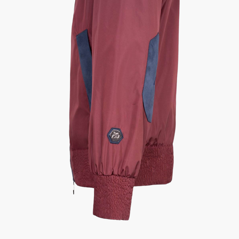 Red Nylon Bomber Jacket