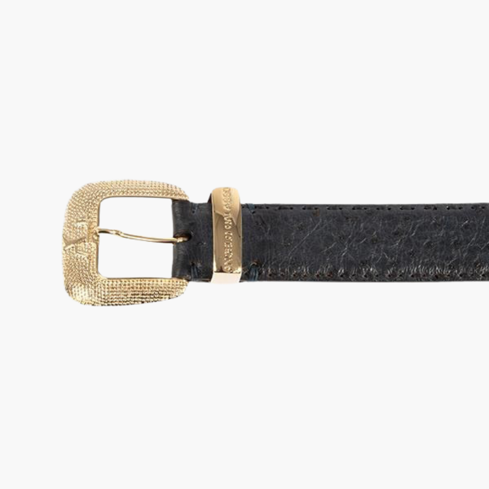 Blue Ostrich Belt - 17SCCOL05F