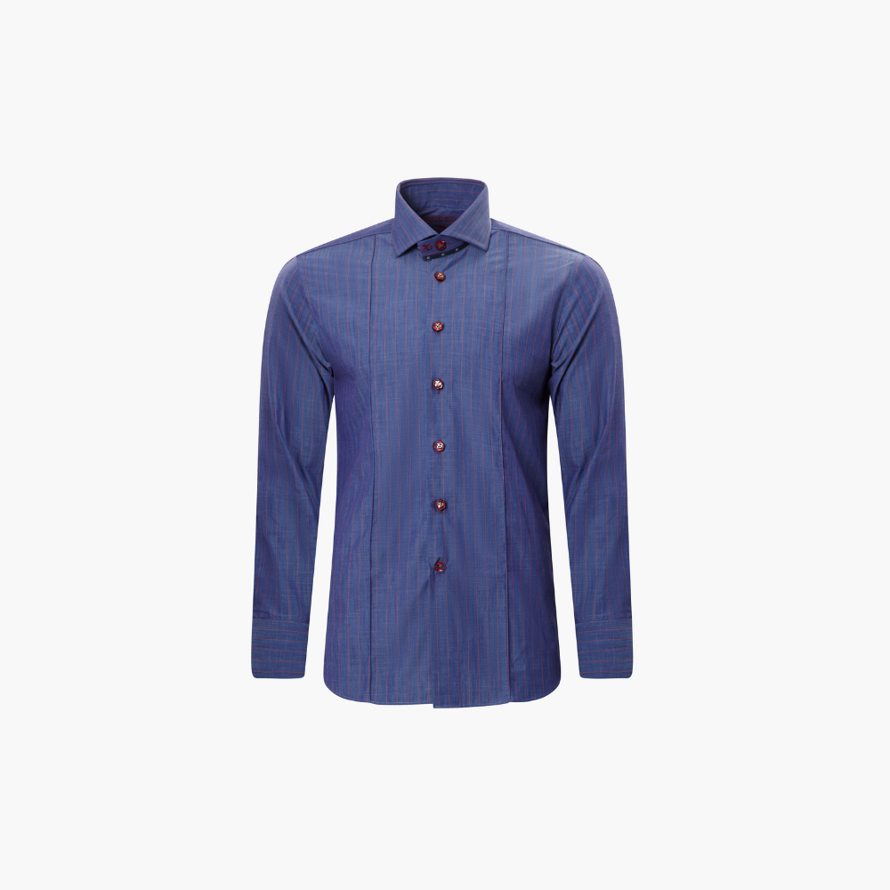 Blue & Red Pinstripe Mason Shirt