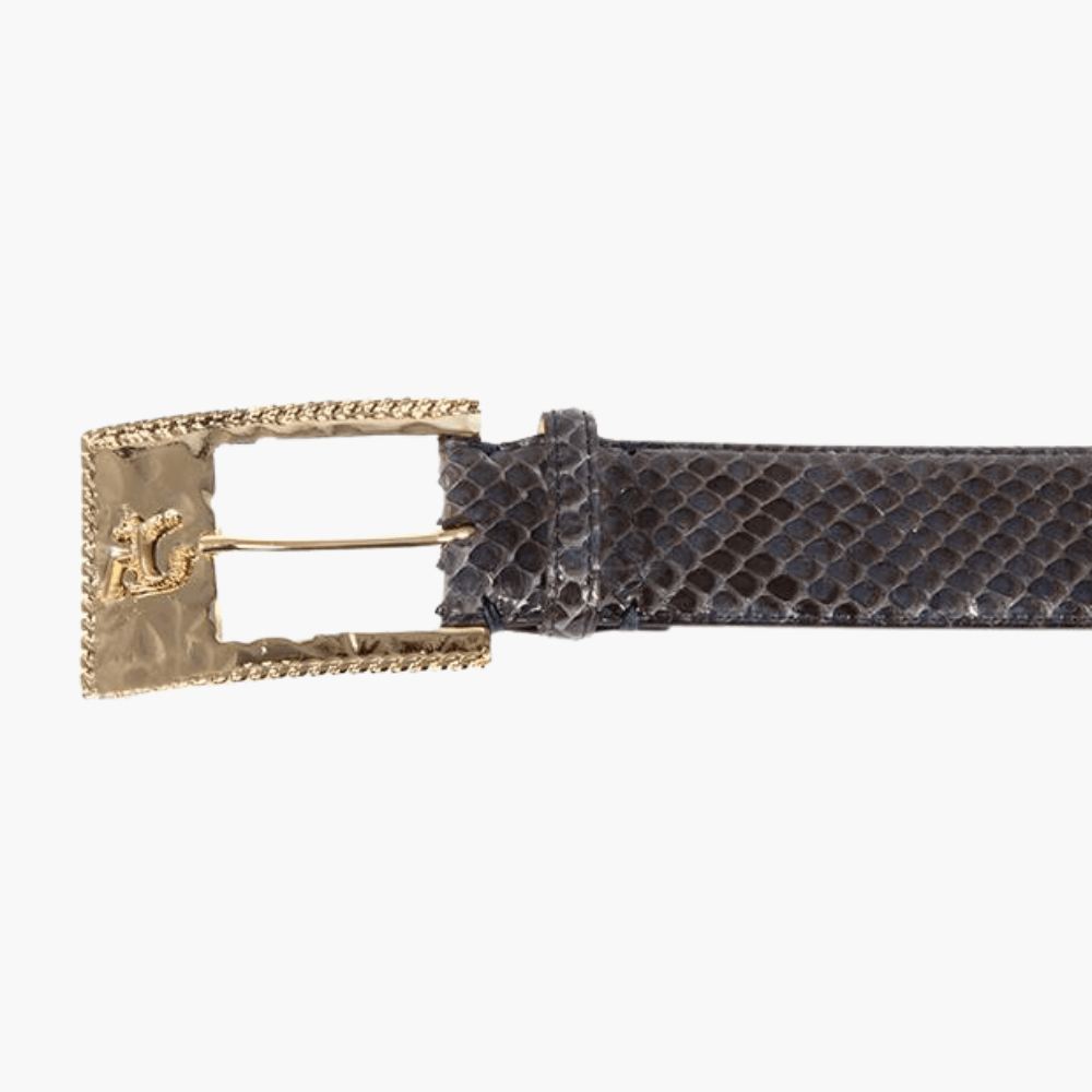 Purple Python Skin Belt - Angelo Galasso - Luxury Italian Menswear London