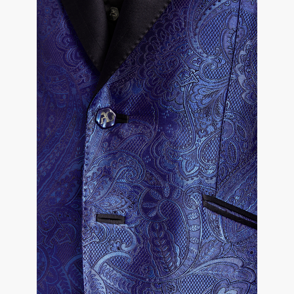 Blue Paisley Blazer - B11MR37011