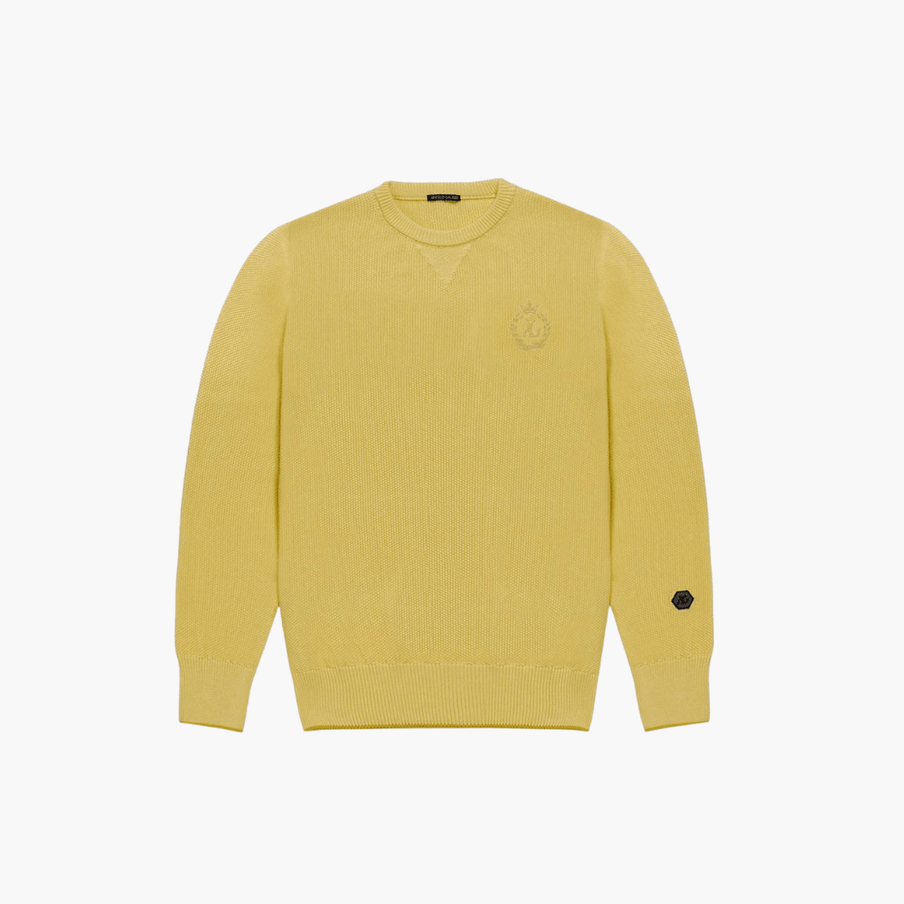 Yellow Cotton Summer Jumper - Angelo Galasso - Luxury Italian Menswear London