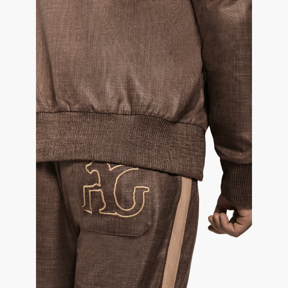 Brown Tracksuit with AG Logo - Angelo Galasso - Luxury Italian Menswear London