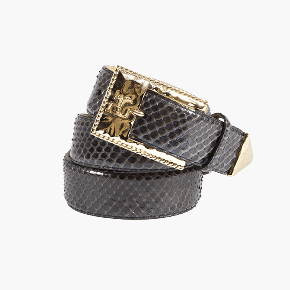 Purple Python Skin Belt - Angelo Galasso - Luxury Italian Menswear London