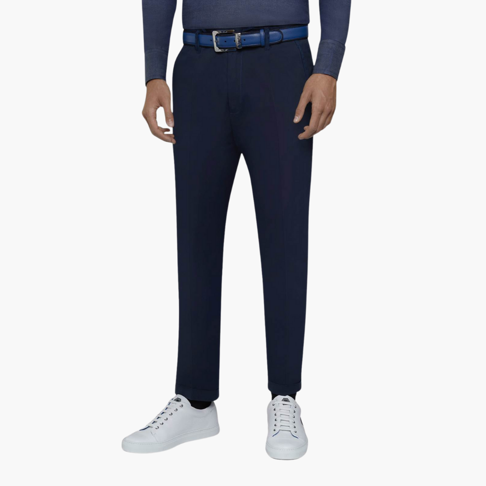 Blue Drawstring Chinos - A11MR2501F