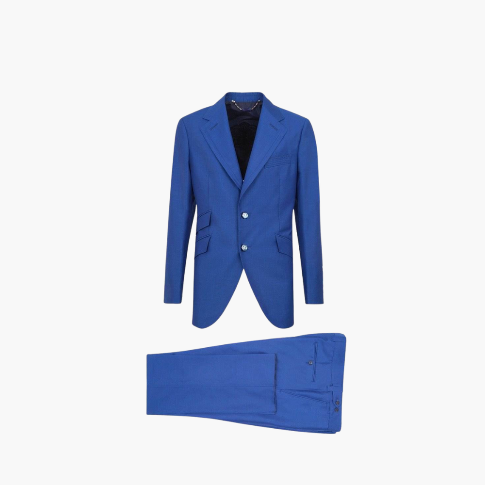 Blue Cobalt Mohair Suit - B11MR05001