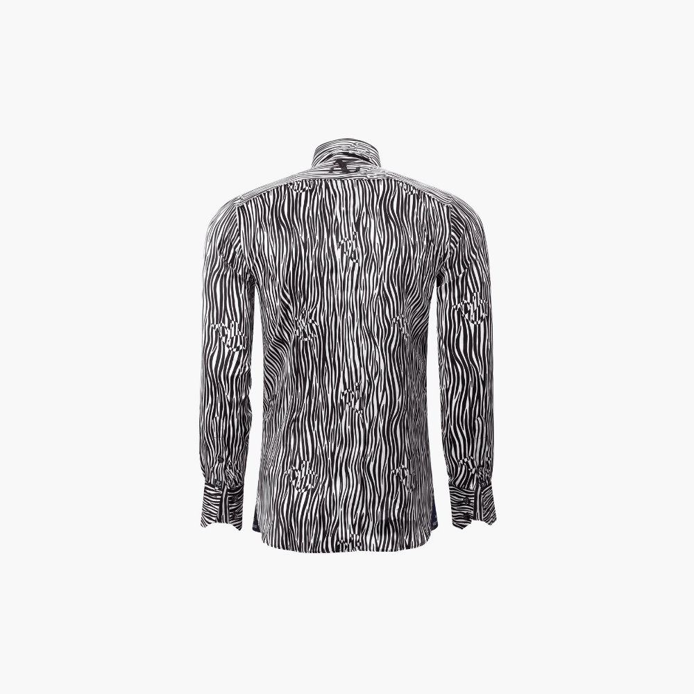 Zebra AG Print Corleone Silk Shirt - Angelo Galasso - Luxury Italian Menswear London