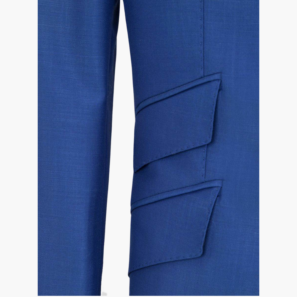 Blue Cobalt Mohair Suit - B11MR05001