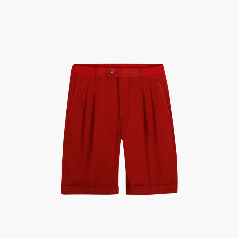 Red Cotton Summer Bermuda - A11MR2601F