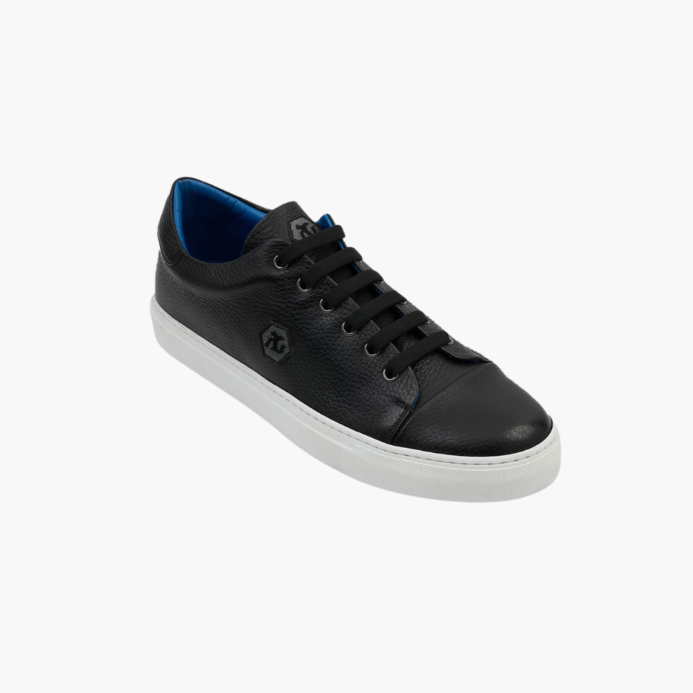 Black Deer Leather Trainers - A11MS1801F