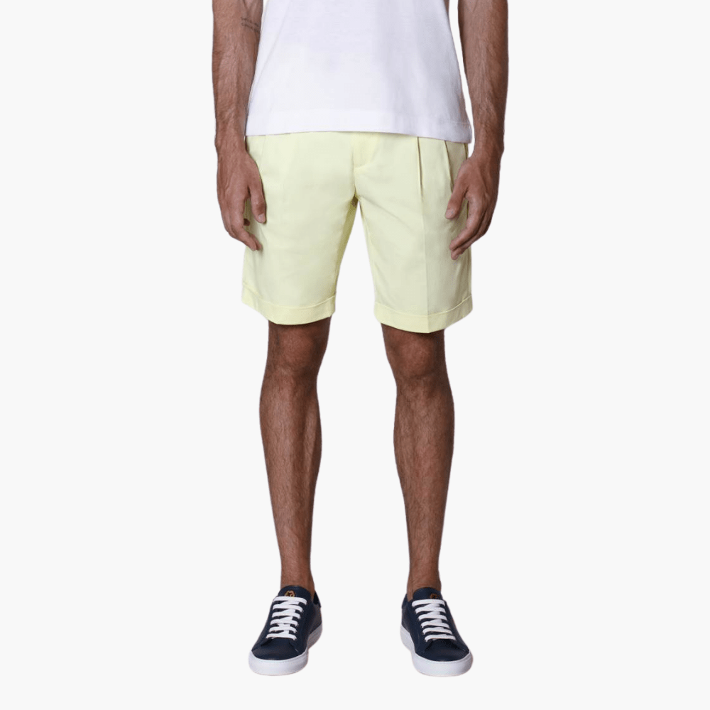 Yellow Cotton Summer Bermuda - Angelo Galasso - Luxury Italian Menswear London
