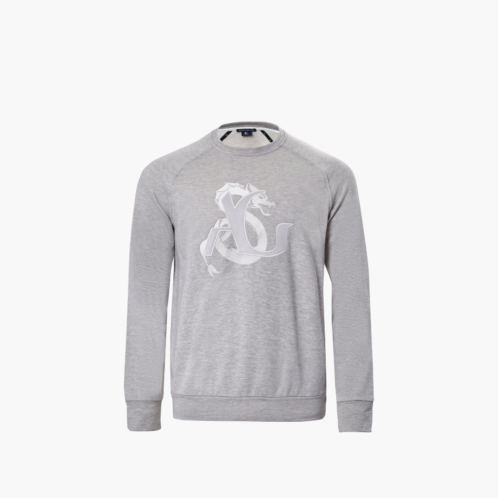 Light Grey Sweatshirt Dragoon Logo - B11MR27001
