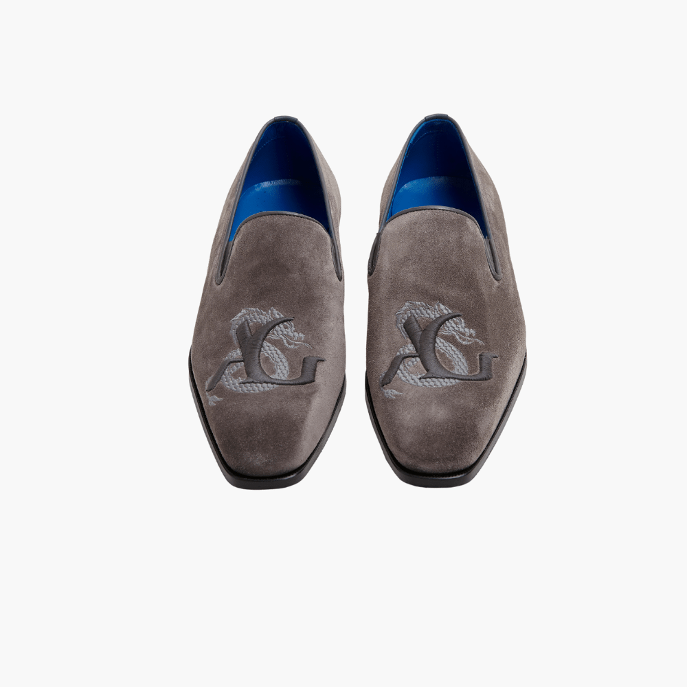 Grey Dragoon Slip On - Angelo Galasso - Luxury Italian Menswear London