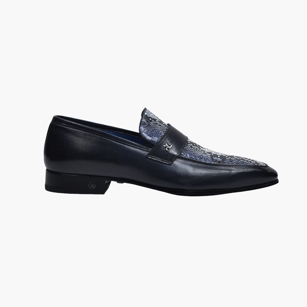 Blue Snake Moccasin - Angelo Galasso - Luxury Italian Menswear London