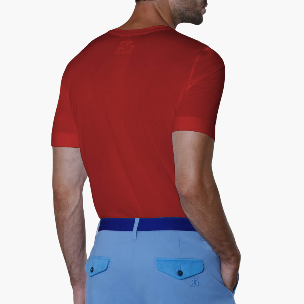 Red Signature Logo C Neck T-Shirt -