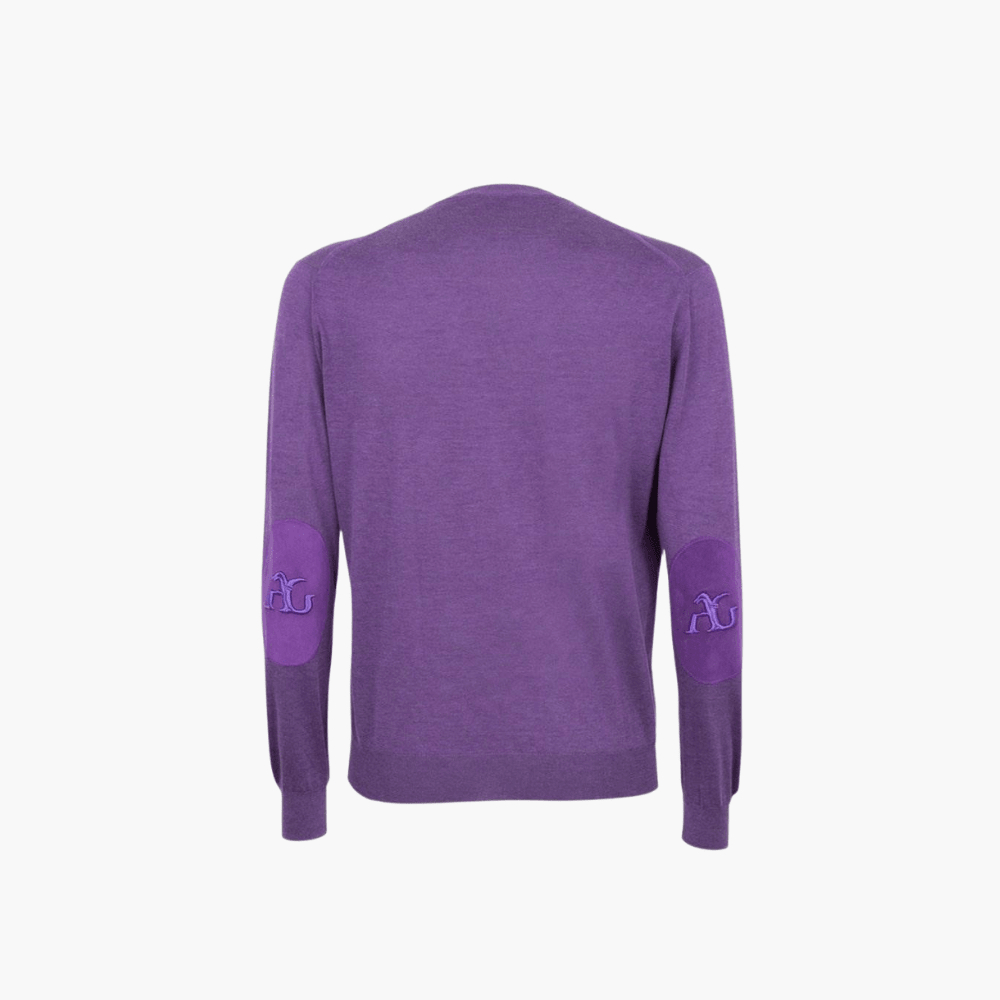 Purple Silk & Cashmere Jumper - Angelo Galasso - Luxury Italian Menswear London