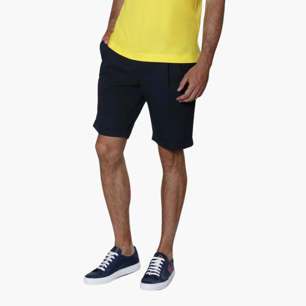 Blue Cotton Summer Bermuda - A11MR2601F