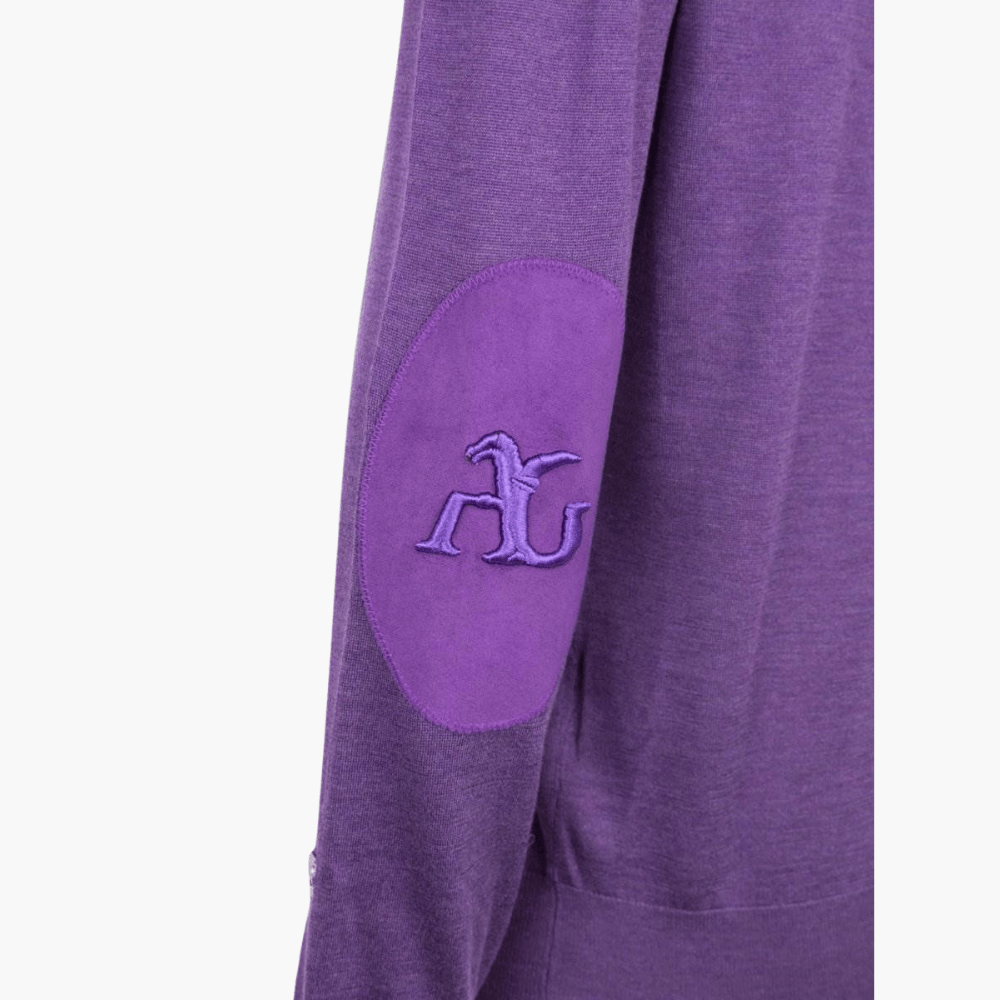 Purple Silk & Cashmere Jumper - Angelo Galasso - Luxury Italian Menswear London