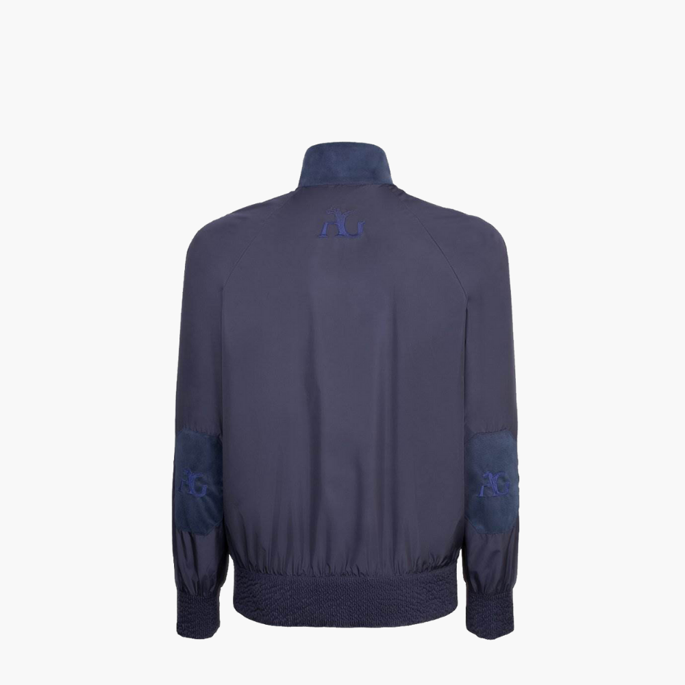 Blue Nylon Bomber Jacket - 19S4VUO02