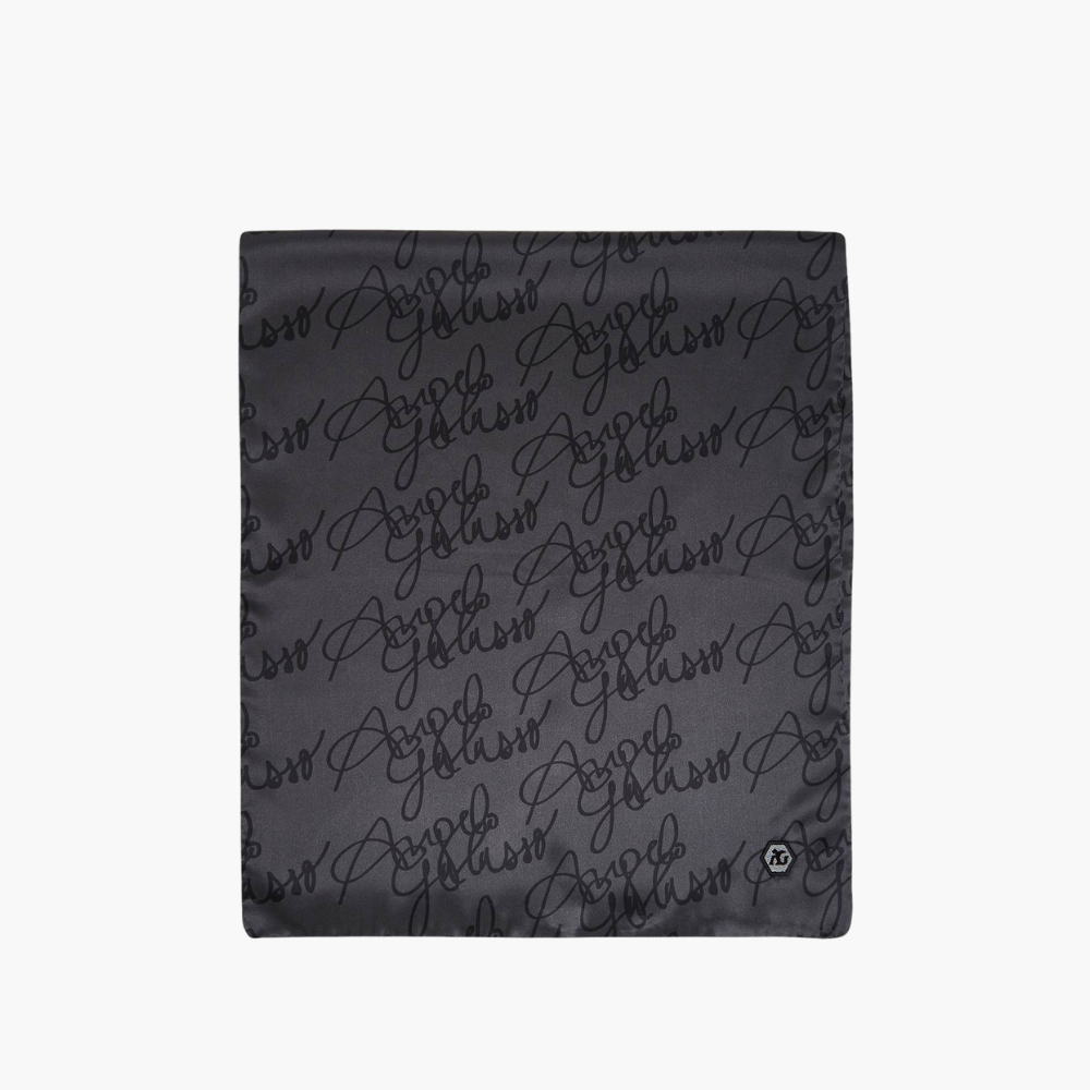 Grey Silk Signature Scarf - A21MA13001