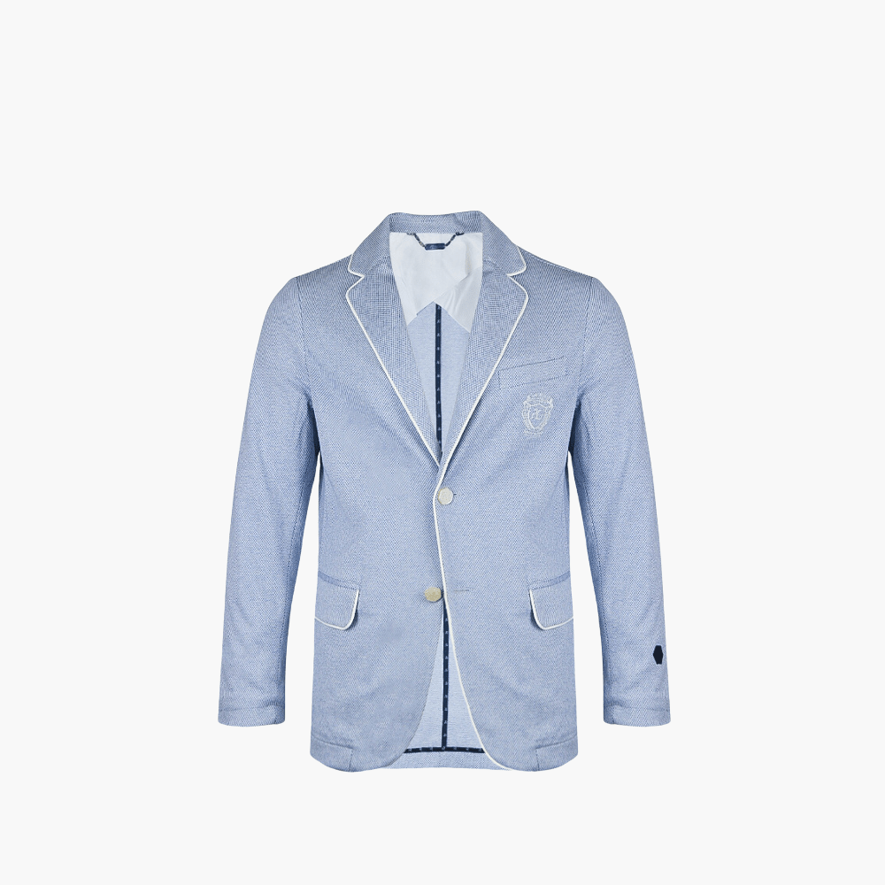 Light Blue Araldica Cardigan Blazer - Angelo Galasso - Luxury Italian Menswear London