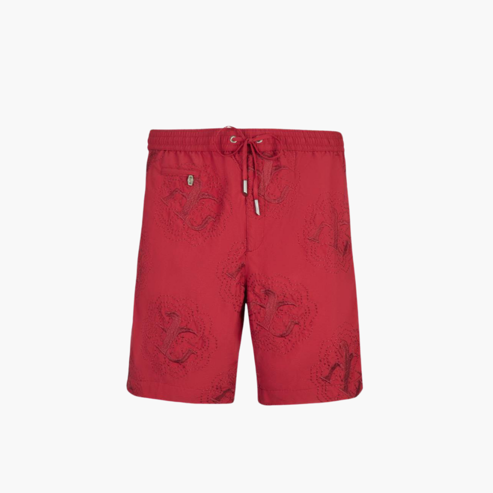 Red Swimming Shorts with Flower - AG18SQSWI2