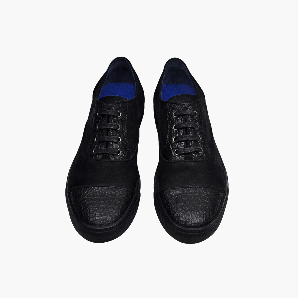 Black Crocodile Trainers
