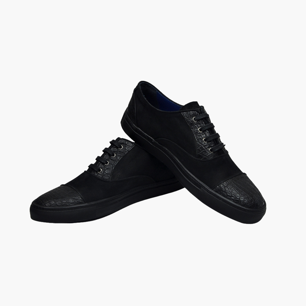 Black Crocodile Trainers