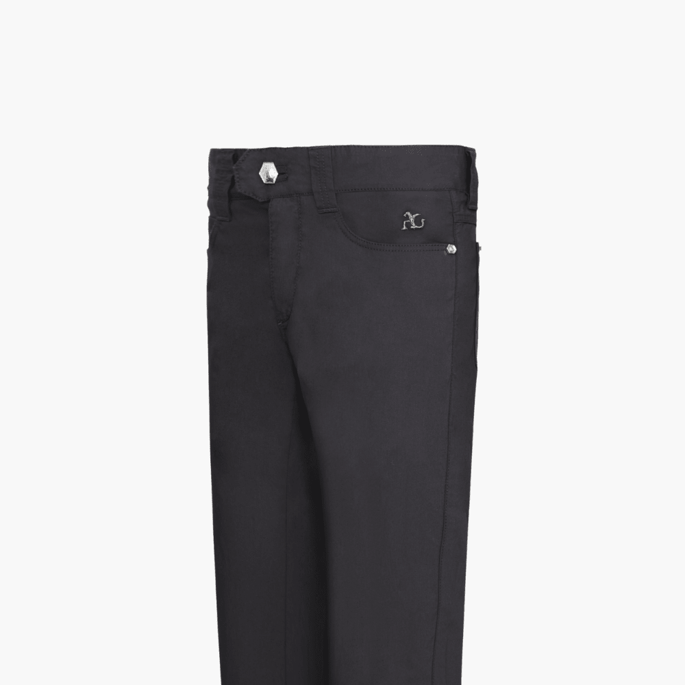 Grey & Grey Cotton Jeans with Shield - Angelo Galasso - Luxury Italian Menswear London