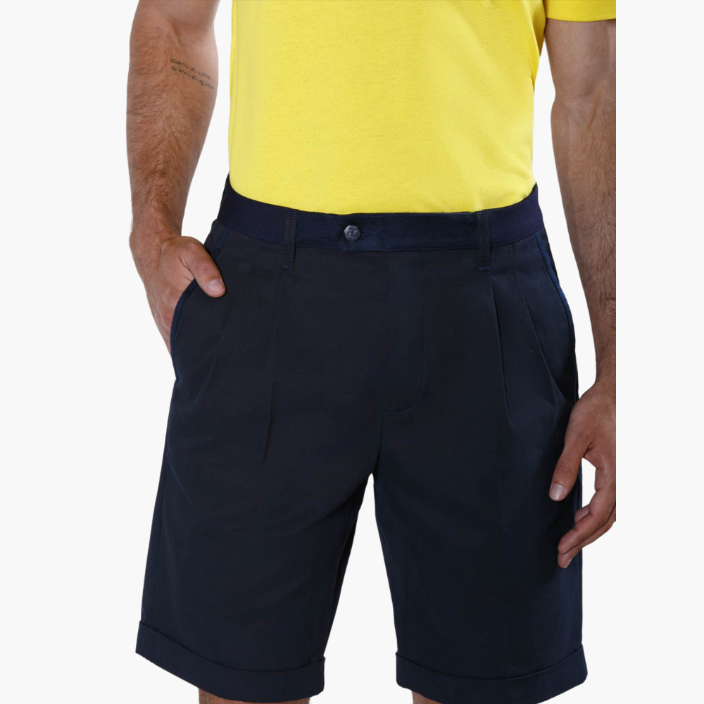 Blue Cotton Summer Bermuda - A11MR2601F