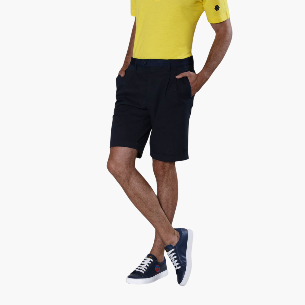 Blue Cotton Summer Bermuda - A11MR2601F