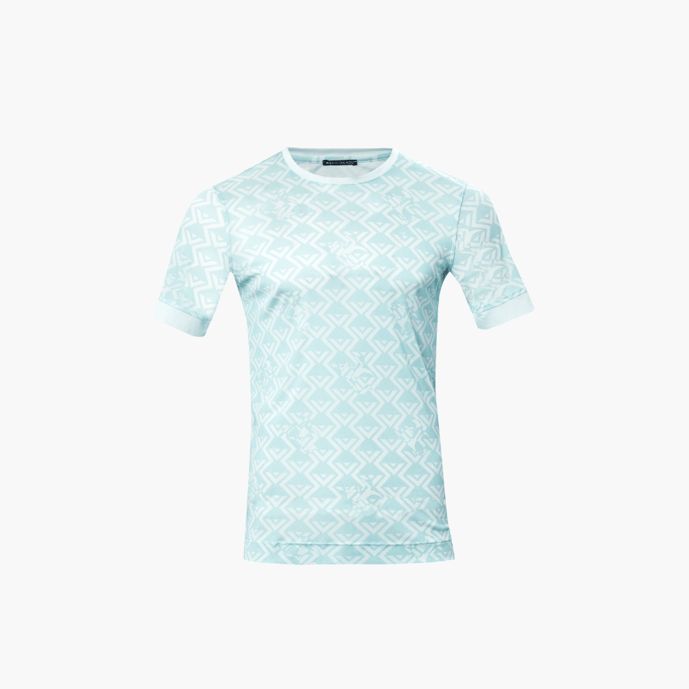 Light Green Silk Optical T-Shirt - Angelo Galasso - Luxury Italian Menswear London
