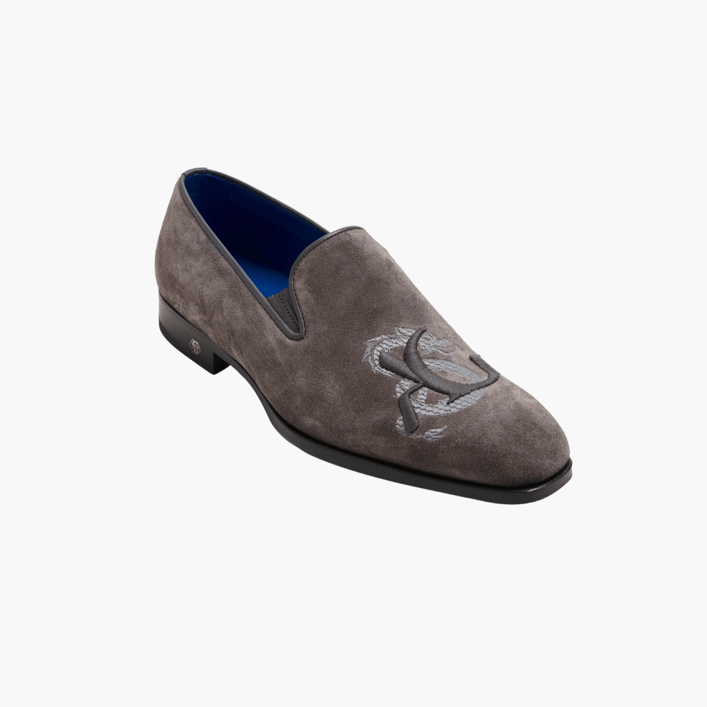 Grey Dragoon Slip On - Angelo Galasso - Luxury Italian Menswear London
