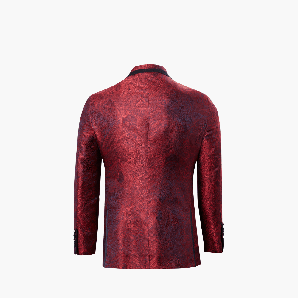 Red Paisley Blazer - Angelo Galasso - Luxury Italian Menswear London
