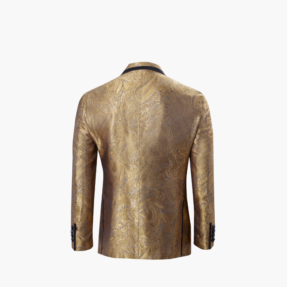 Gold Paisley Blazer - B11MR37011