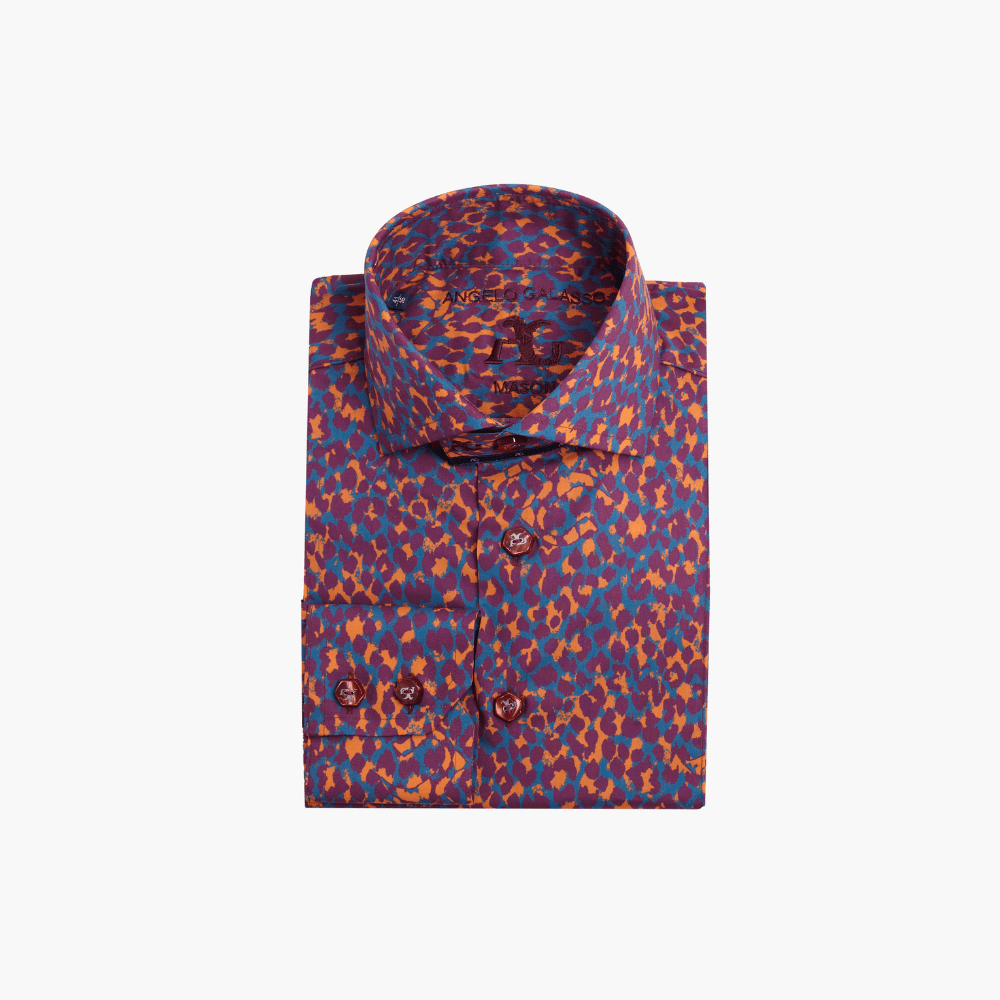 Leopard Printed Mason Shirt - Angelo Galasso - Luxury Italian Menswear London