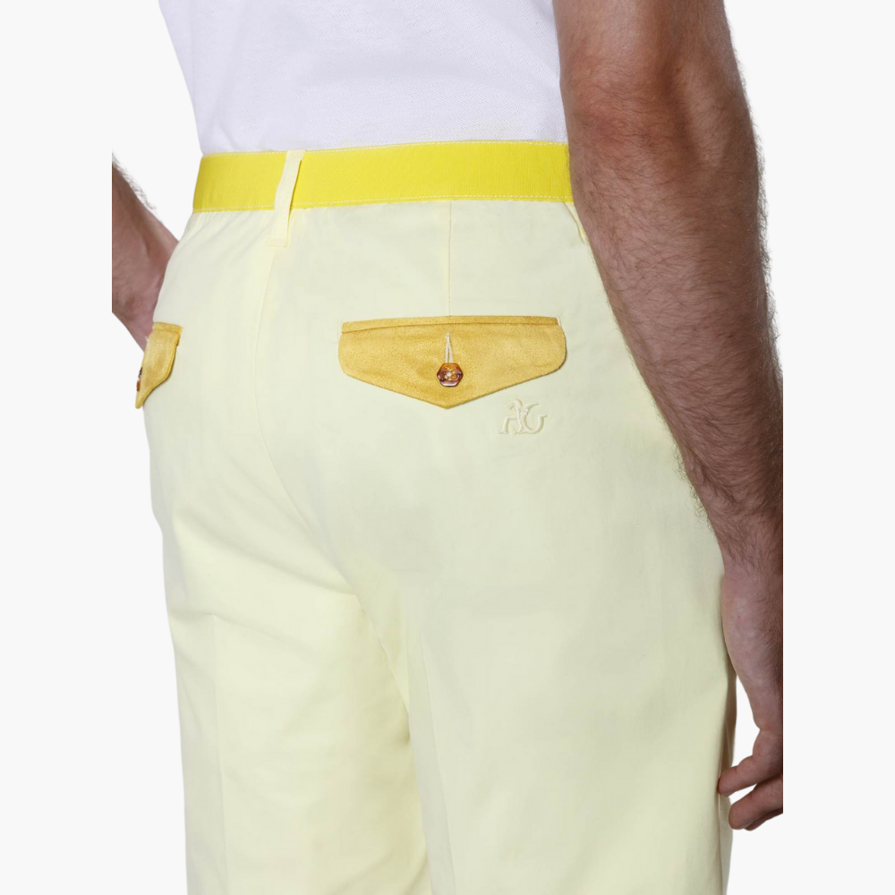 Yellow Cotton Summer Bermuda - A11MR2601F