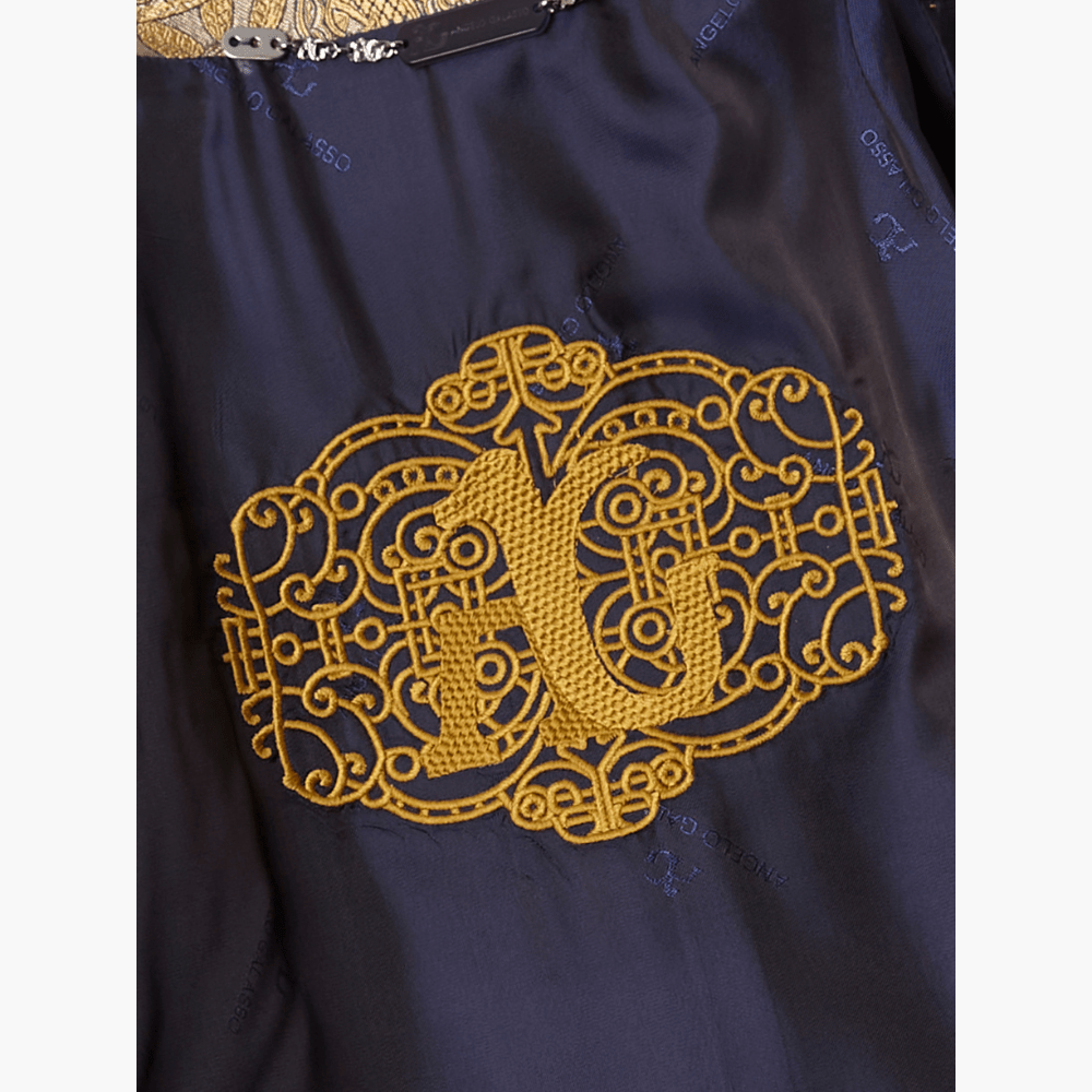Gold Paisley Blazer - Angelo Galasso - Luxury Italian Menswear London