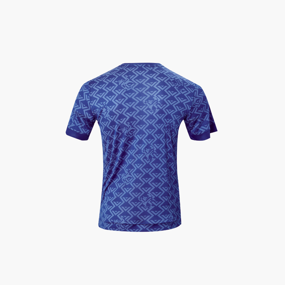 Royal Blue Silk Optical T-Shirt -