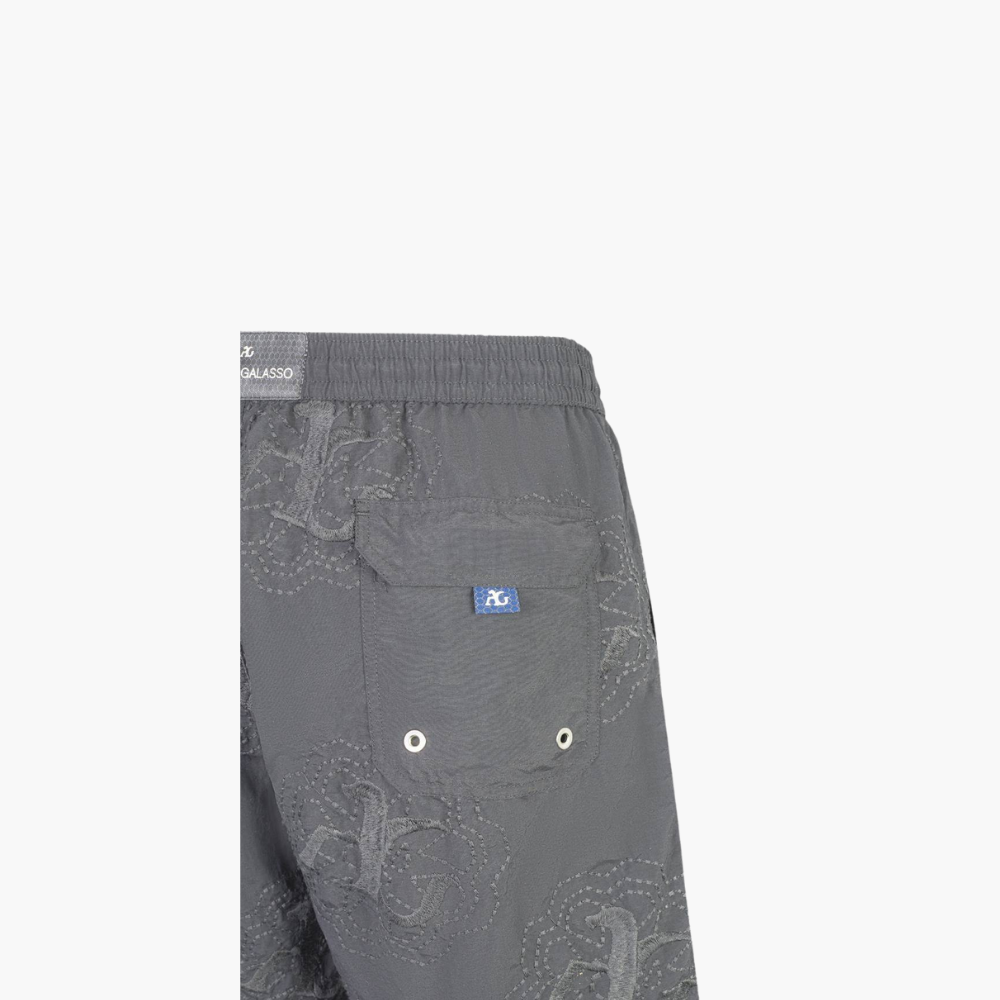 Grey Swimming Shorts with Flower - AG18SQSWI2