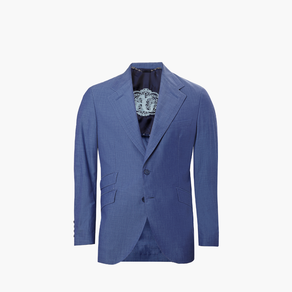 Blue Single Breasted Blazer - B11MR37007