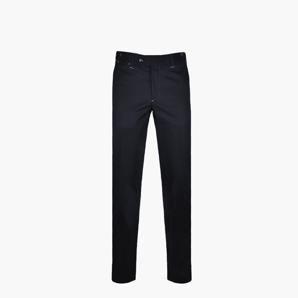 Black Piping Trousers - Angelo Galasso - Luxury Italian Menswear London