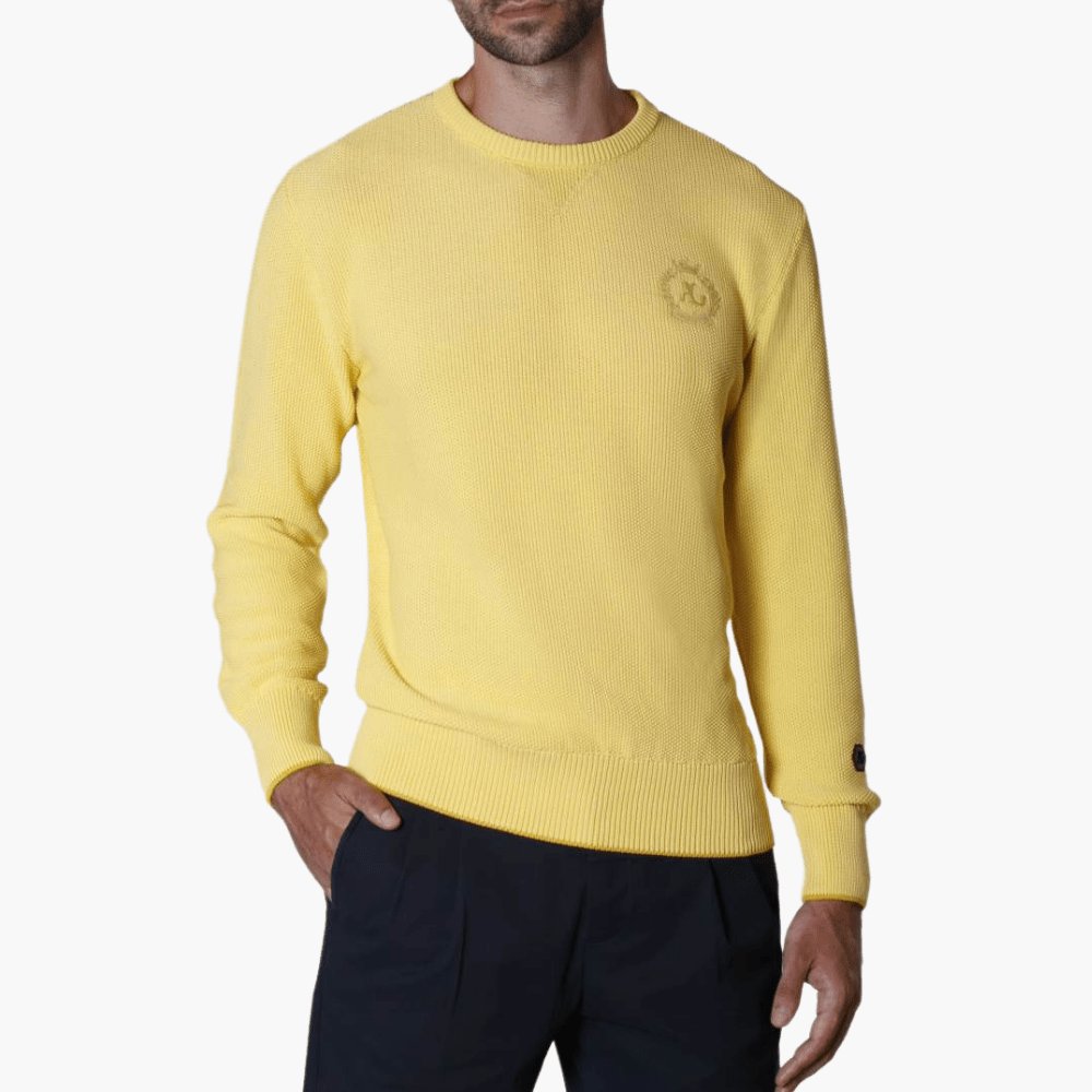 Yellow Cotton Summer Jumper - Angelo Galasso - Luxury Italian Menswear London
