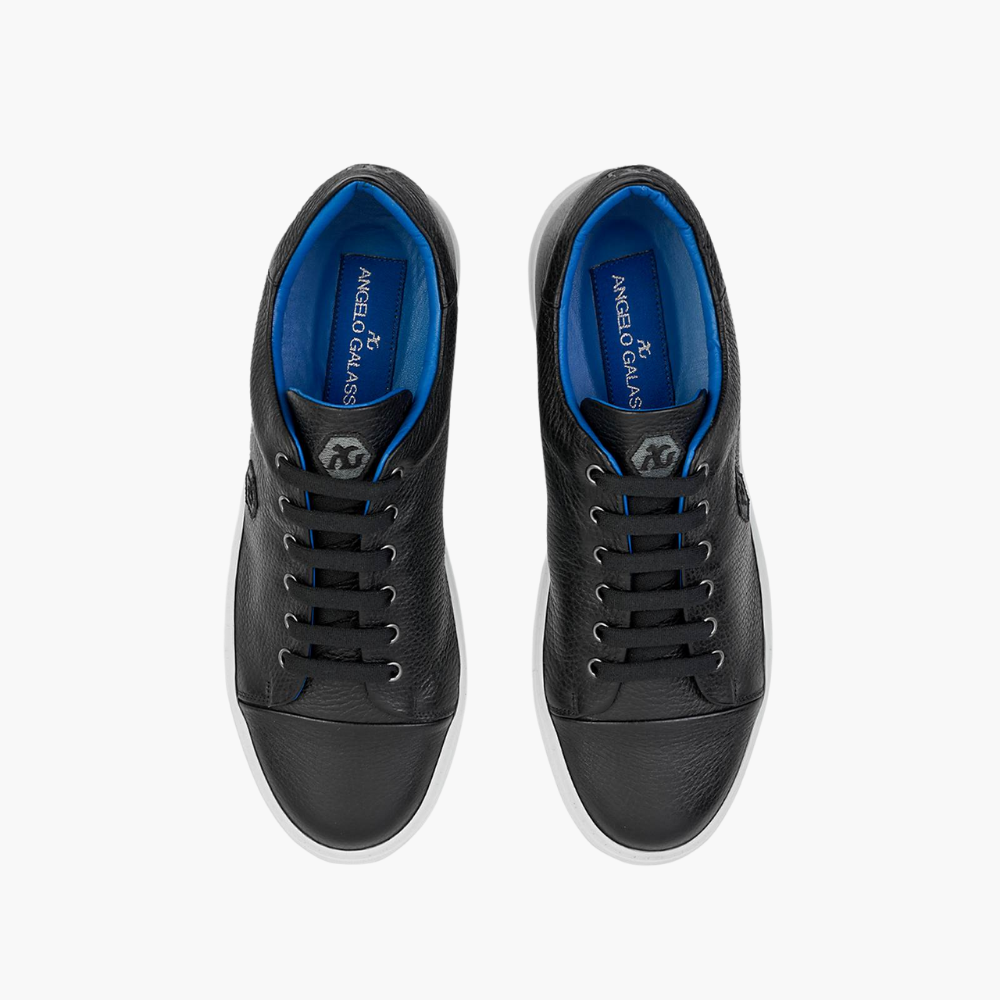 Black Deer Leather Trainers - A11MS1801F