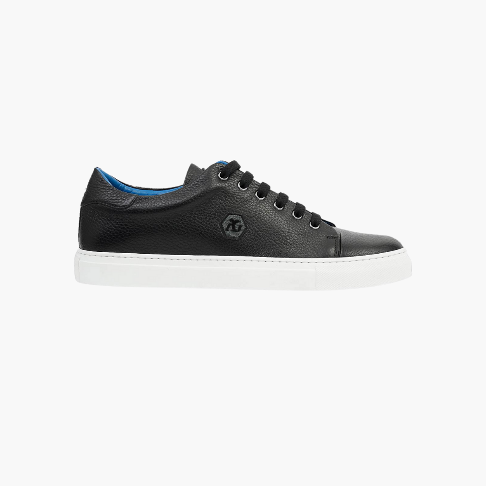 Black Deer Leather Trainers - A11MS1801F