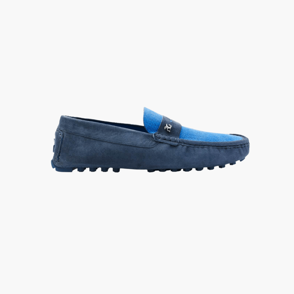 Perforated Suede Driver Shoes - Angelo Galasso - Luxury Italian Menswear London