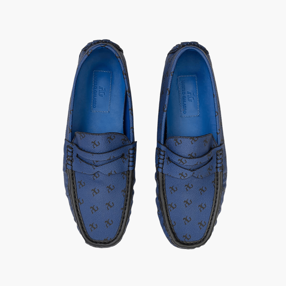 Monogram Driver Shoes - Angelo Galasso - Luxury Italian Menswear London